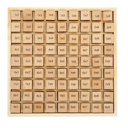 Malá dřevěná tabulka pro násobení