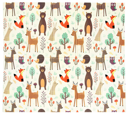 Humbi Oboustranná skládací vzdělávací podložka z pěny XPE 200x180x1 lesní ulice