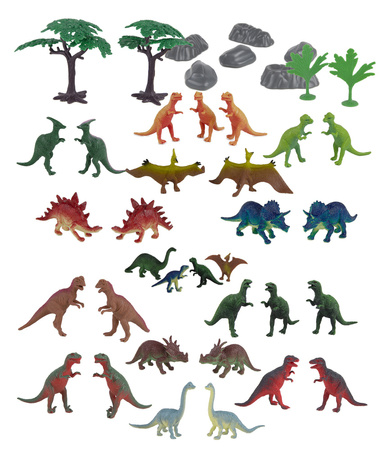 Divoká sada figurek dinosaurů v kontejneru 40 kusů