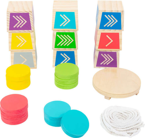 Dřevěná věžová arkádová hra Small Foot Kubb