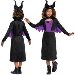 Disney Maleficent karnevalový kostým pro dívky Čarodějnice Diabolina kostým šaty 109-123 cm (4-6 let)