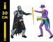 Velká sada figurek 2 v 1 DC Comics Batman vs. Joker 30 cm + příslušenství 