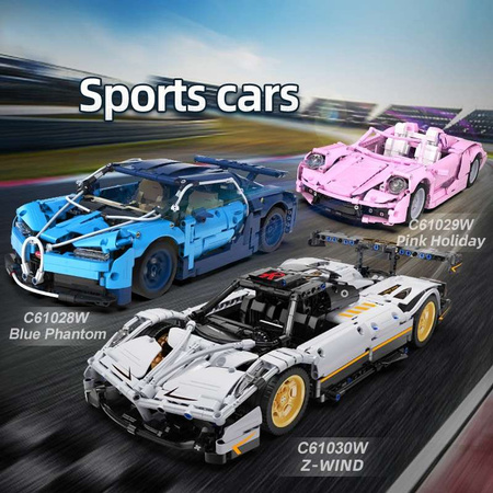 CaDA stavebnice auto velké růžové Convertible Pink Holiday 1181 dílků