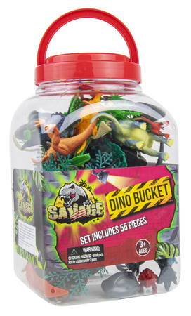 Jurský svět velká sada dinosaurů, figurky v kontejneru, 55 dílků