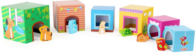 Small Foot 10044 Pyramidové puzzle se zvířaty