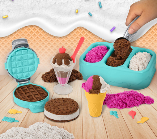 Zmrzlinový kinetický písek Kinetic Sand Voňavé zmrzlinové pochoutky Zmrzlinový obchod 3 vůně Spin Master