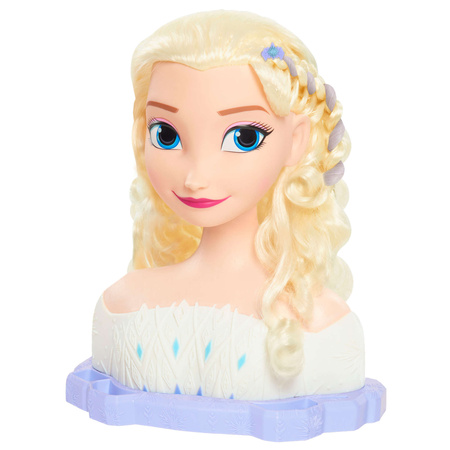 Luxusní princezna Disney Velká hlava pro styling a česání panenky Elsa Ledové království +příslušenství
