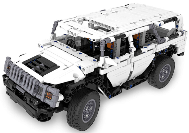 CaDA Stavební kostky dálkově ovládané White Warrior H2 32 cm RC Dual Mode control 575 kusů