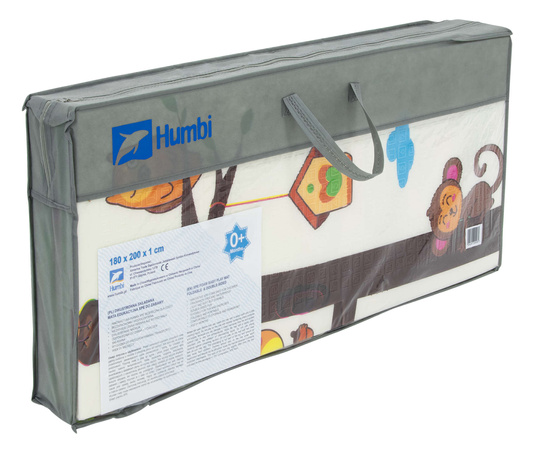 Humbi Oboustranná skládací vzdělávací podložka z pěny XPE 200x180x1