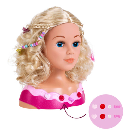 Velká hlava Hair Styling Doll Kadeřník Princezna Coralia Princezna Coralie + make-up paleta pro děti