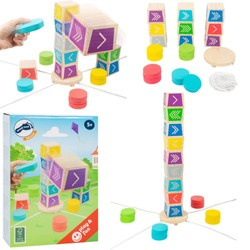 Dřevěná věžová arkádová hra Small Foot Kubb