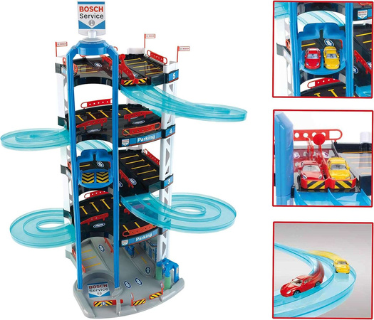XXL Bosch Service 5úrovňová garáž 85 cm Klein + 2 auta
