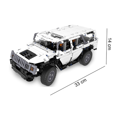 CaDA Stavební kostky dálkově ovládané White Warrior H2 32 cm RC Dual Mode control 575 kusů