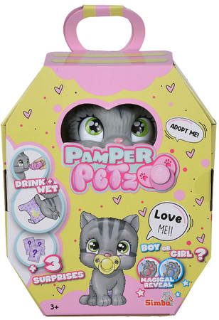 Pamper Petz figurka Interaktivní kočka z plenkového gangu 20 cm + příslušenství