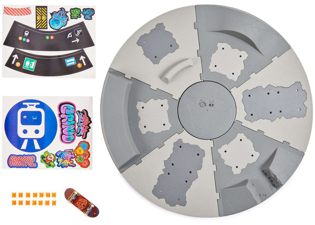 Shredline šedá sada otočného nájezdového hmatníku 360 stupňů 51 cm + příslušenství Tech Deck