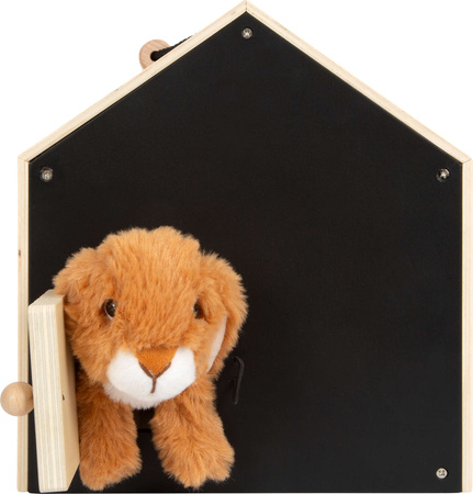 Dřevěná klecová králíkárna s výběhem + maskot králíka a příslušenství