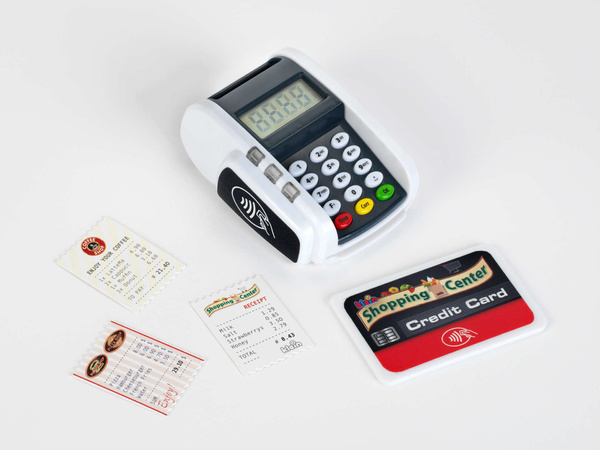 Platební terminál pro děti Účtenky z karet Prodejna hraček Klein Sound