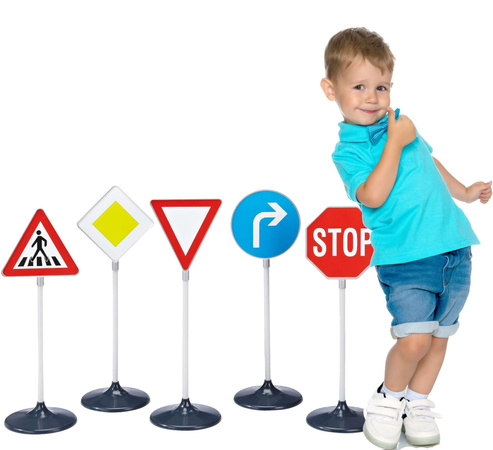 Dopravní značky velká 5dílná výuková sada pro děti Klein 2980