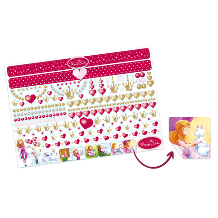 Velká hlava Hair Styling Doll Kadeřník Princezna Coralia Princezna Coralie + make-up paleta pro děti