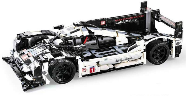 Stavební kostky CaDA Sportovní auto Závodní auto Bílé auto 1586 kusů