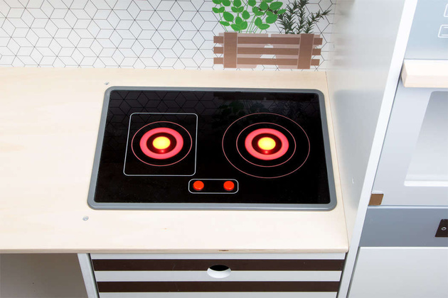 Velká dřevěná dětská modulární kuchyňka XL domácí spotřebiče 3v1 premium