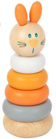 Dřevěná věž Králíček Pyramida z kruhů Puzzle Montessori Small Foot