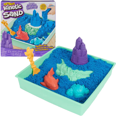 Kinetic Sand plast Kinetic Sand modrá sada hradu z písku + formičky a příslušenství Spin Master