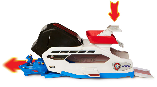 Tlapková patrola 3v1 Aqua Pups Chase Velryba Patroller vodní vozidlo + figurka psa