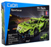 CaDA cihly Dálkově ovládané auto 32 cm zelené Sportscar 453 elements RC