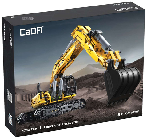 Cada C61082W Funkční RC cihly Bořek construction 1702 el. + Systém napájení pro dálkové ovládání rýpadla C61082W