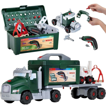 Velký otočný vozík Bosch se šroubovákem pro děti 86el. Klein