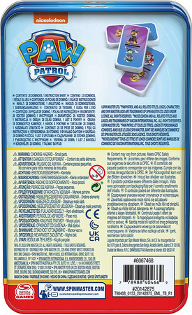 Dětská párty hra Domino Tlapková patrola v plechovce