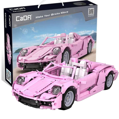 CaDA stavebnice auto velké růžové Convertible Pink Holiday 1181 dílků