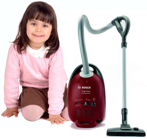 KLEIN Dětský vysavač BOSCH červený bordó