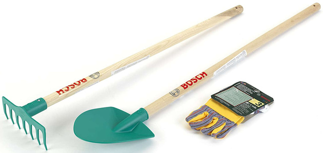 Sada zahradního nářadí Bosch hrábě lopata pro děti Klein 2712