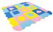 Humbi Vzdělávací podložka 120 x 120 cm Ohrádka Silné pěnové puzzle 30 x 30 cm Tvary Barva žlutá modrá růžová