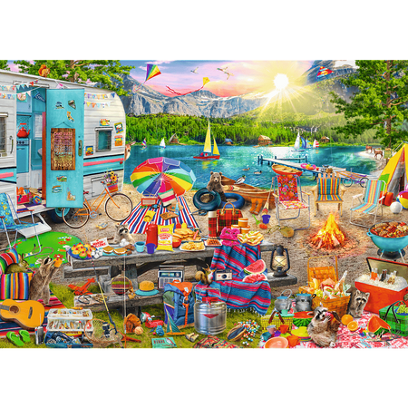 Puzzle Výlet karavanem Skryté tvary 1003 prvků Trefl 10677