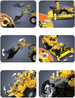 CaDA Construction Blocks 2v1 žlutá stavební vozidla sada nakladač a buldozer 693 kusů