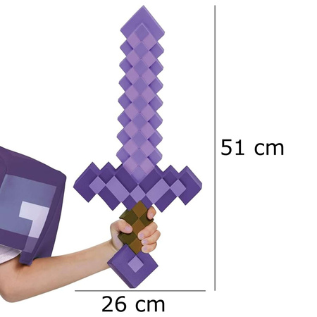 Diamantový meč Minecraft 51 cm pro karnevalový kostým