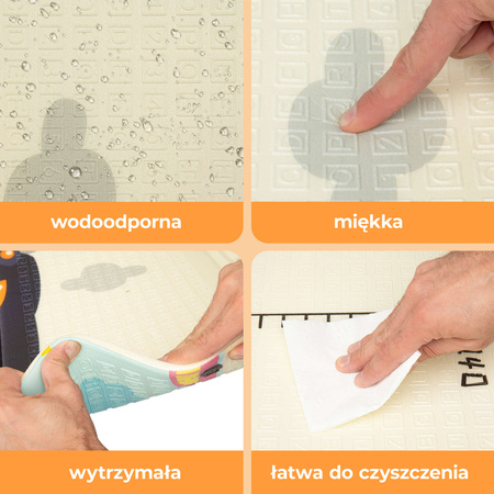 Humbi Oboustranná skládací vzdělávací pěnová podložka XPE 200x180x1 Miarka Streets