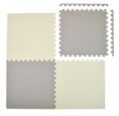 Humbi Foam Puzzle Pěnová podložka 62x62x1 cm 4 ks Cream Grey