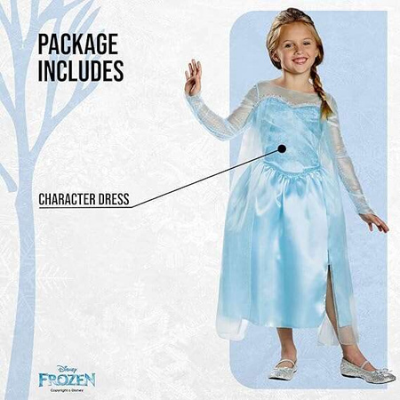Disney Ledové království kostým, karnevalový kostým Elsa 109-123 cm (5-6 let)