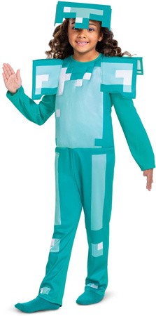 Kostým Minecraft, karnevalový kostým diamantové brnění 127-136 cm (7-8 let)