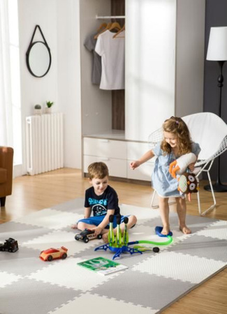 Humbi Foam Puzzle Pěnová podložka 62x62x1 cm 4 ks Cream Grey