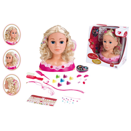 Velká hlava Hair Styling Doll Kadeřník Princezna Coralia Princezna Coralie + make-up paleta pro děti