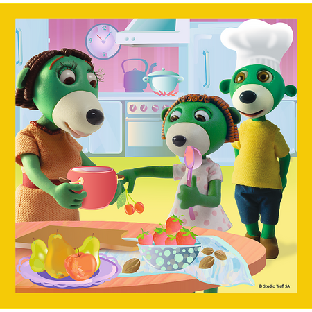 Trefl 34850 Puzzle 3v1 Rodina Treflíkových
