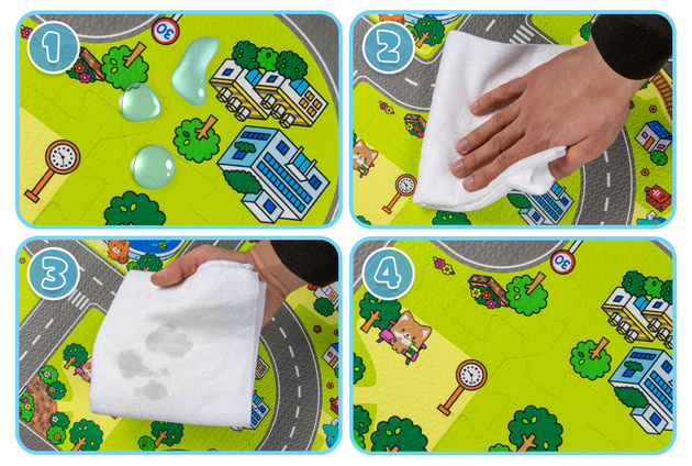 Humbi Puzzle piankowe Mata piankowa Miasto Uliczki 31,5 x 31,5 x 1cm 9 szt.