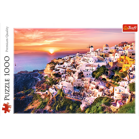 Puzzle Západ slunce Santorini 1000 prvků