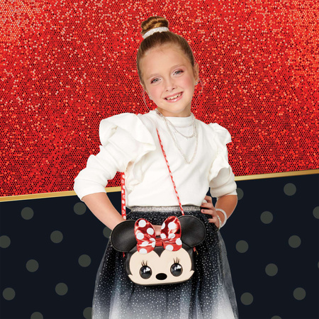 Purse Pets Disney Minnie Mouse Interaktivní černý pytel Spin Master s pohyblivýma očima