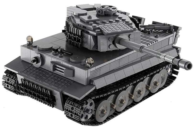 CaDA Construction Blocks Tiger Grey RC Tank na dálkové ovládání 925 dílků